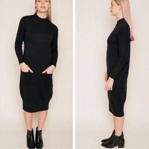 Jackson Rowe Black Knit Sweater Dress – Size Medium